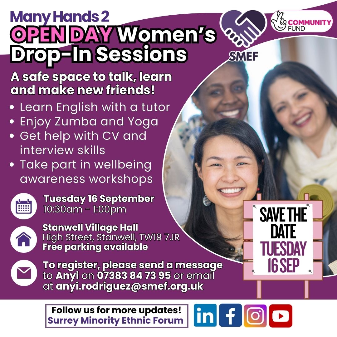 woman drop in session hosted by Surrey Minority Ethnic Forum Ltd